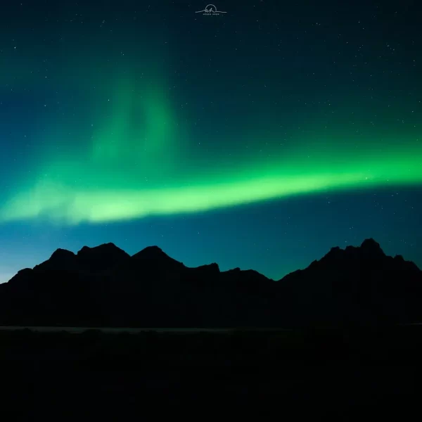 Blue hour aurora at Vestrahorn mountain Tales and Trails