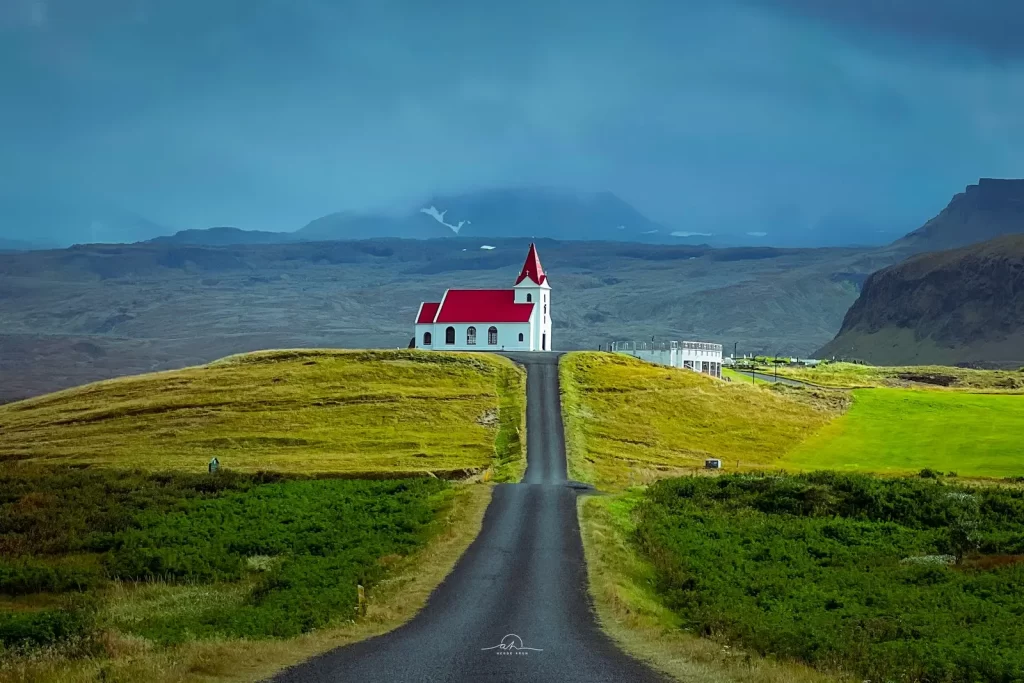 Hellissandur church Tales and Trails