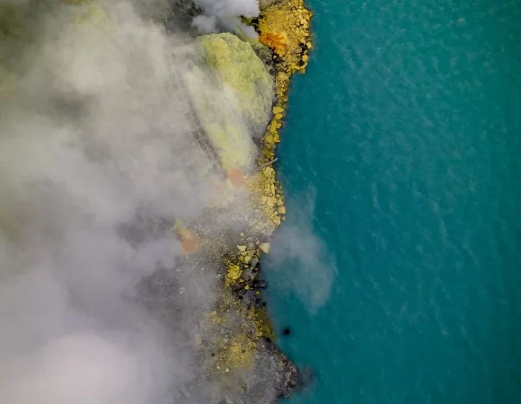 Sulphur fumes at Ijen Tales and Trails